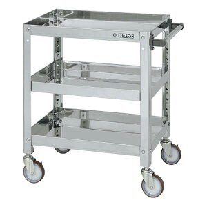 【個人宅配送不可】サカエ SAKAE SAS4-6073NU 直送 代引不可・他メーカー同梱不可 ステンレススーパーワゴン(SUS430/ナイロンウレタン車/ねじ込み式キャスター) SAS46073NU