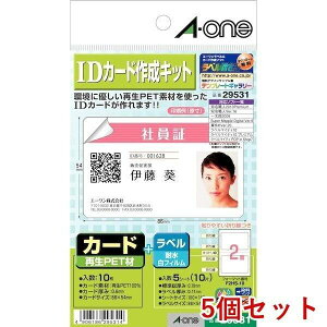 �����o�� A-one �G�[���� 29531×5 �y5���zID�J�[�h�쐬�L�b�g