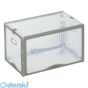 翌日出荷 岐阜プラスチック工業 リスボックス53B【1個】 C/GY リスボックス53B【1個】 コンテナボックス 折りたたみ 軽量 クリア グレー 折りたたみコンテナ