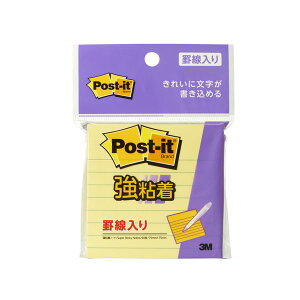 3M スリーエム 630SS-RPY ポストイットR強粘着ノート罫線入 630SSRPY イエロー 罫線入り 強粘着ラインノート パステルイエロー