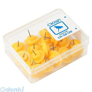 クラウン CR-GB128-Y カラー画鋲 20本 黄 CRGB128Y