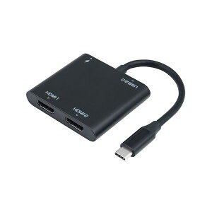 直送・代引不可 MCO Type-C - HDMIディスプレイアダプタ デュアル ブラック マルチディスプレイを実現するType-Cアダプタ 2台増設 USA-CHD6BK 別商品の同時注文不可