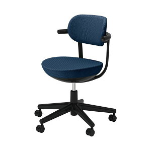 直送・代引不可 コクヨ パロチェアー 背クッション スタンダードタイプ 本体:ブラック 背・座:ネイビー C07-B11CU-BKT7T71 1脚 別商品の同時注文不可