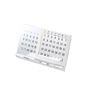 直送・代引不可 アクリル 万年カレンダー 卓上カレンダー ホワイト 別商品の同時注文不可