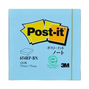直送・代引不可 【まとめ】 スリーエム ジャパン Post-it 再生紙ノート 654RP-BN ブルー 【×10セット】 別商品の同時注文不可