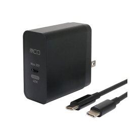 直送・代引不可MCO PD対応45W USB-ACアダプタTypeCケーブル付ブラック IPA-CS01／BK別商品の同時注文不可