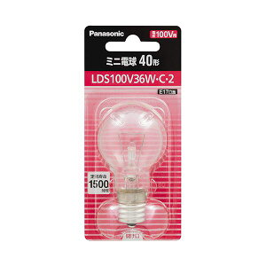直送・代引不可 (まとめ) パナソニックミニ電球 40形 E17 クリア LDS100V36W・C・2 1個 【×5セット】 別商品の同時注文不可