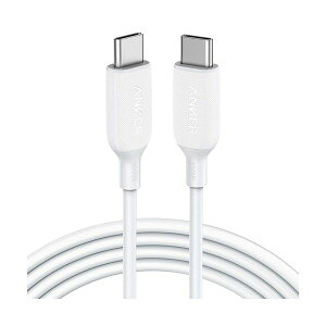 直送・代引不可 (まとめ) アンカージャパン ANKER PowerLine III USB-C&USB-C 2.0 100W ケーブル 1.8m ホワイトA8856021 1本 【×2セット】 別商品の同時注文不可