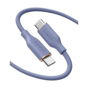 直送・代引不可 (まとめ) アンカージャパン ANKER PowerLine III Flow USB-C&USB-C ケーブル 1.8m ラベンダーグレーA85530Q1 1本 【×2セット】 別商品の同時注文不可
