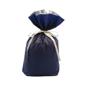 直送・代引不可 【まとめ】 フロンティア 梨地リボン付き巾着袋 紺 M 20枚 FK2407 【×2セット】 別商品の同時注文不可