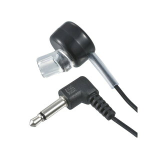 直送・代引不可 (まとめ) オーム電機AudioComm 片耳モノラルイヤホン φ3.5ミニプラグL型 ラジオ用 1m ブラック EAR-B351L-K 1個 【×5セット】 別商品の同時注文不可