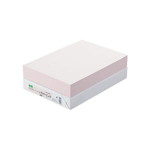 直送・代引不可(まとめ) TANOSEE αエコカラーペーパーII A4 ライトピンク 1冊(500枚) 【×5セット】別商品の同時注文不可