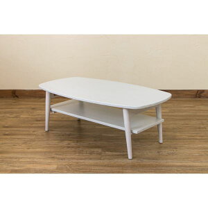 直送・代引不可折りたたみローテーブル/センターテーブル 【長方形/ホワイトウォッシュ】 幅90cm 『TRIM』 収納棚付き 【完成品】【代引不可】別商品の同時注文不可