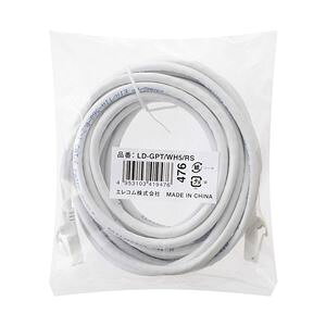 �����E����s�� �G���R�� EU RoHS�w�ߏ����c���܂�h�~LAN�P�[�u��(Cat6)/5.0m/�ȈՃp�b�P�[�W�d�l/�z���C�g LD-GPT/WH5/RS �ʏ��i�̓��������s��