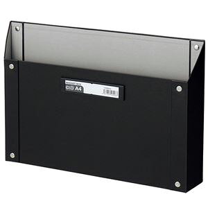 直送・代引不可(まとめ) TANOSEE マグネットボックス(貼り表紙) A4サイズ 黒 1個 【×4セット】別商品の同時注文不可
