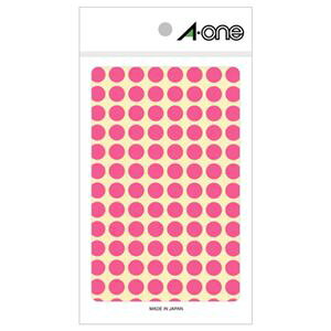 直送・代引不可 (まとめ) エーワン カラーラベル 丸型 直径9mm 蛍光桃 08175 1パック(416片:104片×4シート) 【×20セット】 別商品の同時注文不可