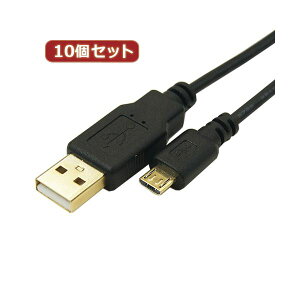 Es ϊl 10Zbg ɍUSBP[uAIX-microIX 1m USB2A-MC^CA100X10 ʏi̓s