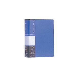 直送・代引不可(業務用セット) はがきホルダー クリアブック/はがき用 120枚収納 CB4073-Bブルー【×20セット】別商品の同時注文不可