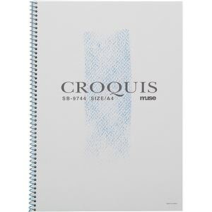 直送・代引不可 (まとめ)アーテック Mu クロッキー用紙/スケッチブック 【A4】 本型 スプリング下敷き付き SB-9744 ブルー 【×15セット】 別商品の同時注文不可