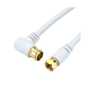 直送・代引不可 (まとめ)HORIC アンテナケーブル 15m ホワイト F型差込式/ネジ式コネクタ L字/ストレートタイプ HAT150-121LSWH【×2セット】 別商品の同時注文不可