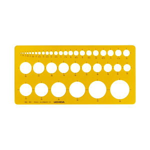 直送・代引不可 (まとめ)内田洋行 テンプレート円定規1-843-0101【×5セット】 別商品の同時注文不可