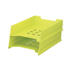 直送・代引不可 (まとめ）LIHITLAB マルチレタートレー A-7300-6 黄緑【×5セット】 別商品の同時注文不可
