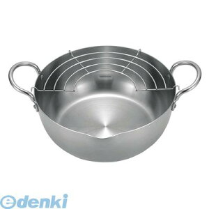 2265400 18−0 ステンレス揚げ鍋(揚げアミ付)20cm 4971142121402