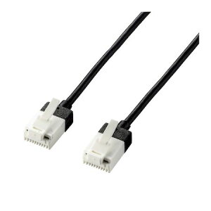 �G���R�� ELECOM LD-GPASST/BK20 LAN�P�[�u�� Cat6A �X�[�p�[�X���� �c�����܂�Ȃ� 2m �u���b�N RJ45�R�l�N�^ 10Gbps RoHS�w�ߏ��� 10���� LDGPASST/BK20