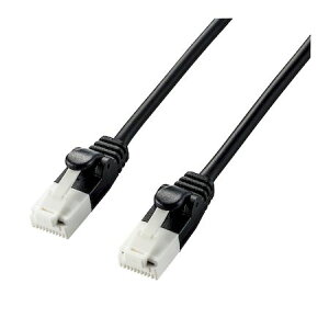 �G���R�� ELECOM LD-GPAYT/BK70 LAN�P�[�u�� Cat6A ���炩 �c�����܂�Ȃ� 7m �u���b�N RJ45�R�l�N�^ 10Gbps RoHS�w�ߏ��� 10���� LDGPAYT/BK70