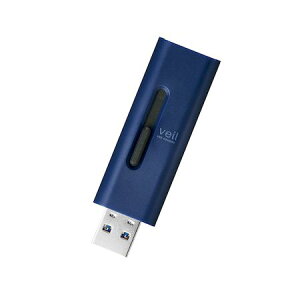 �G���R�� ELECOM MF-SLU3032GBU USB������ 32GB USB3�D2 Gen1 �����f�[�^�]�� �X���C�h�� �L���b�v�Ȃ� �X�g���b�v�z�[���t �u���[ MFSLU3032GBU