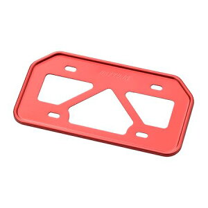 デイトナ DAYTONA 17657 バイク用 ナンバープレートホルダー 125cc以下 山型 原付用 レッド 軽量型