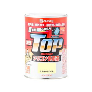 カンペハピオ 00017640511004 油性トップガード ミルキーホワイト 0.4L Kanpe Hapio 油性シリコン多用途塗料油性トップガード 万能塗料【キャンセル不可】