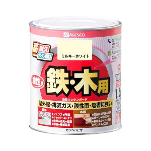 カンペハピオ 00037640511016 油性ウレタンガード ミルキーホワイト 1.6L Kanpe Hapio ALESCO【キャンセル不可】
