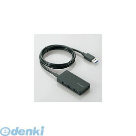 ELECOM エレコム U3H-A408SBK USB3.0対応ACアダプタ付き4ポートUSBハブ U3H-A408SBK U3HA408SBK ブラック セルフパワー