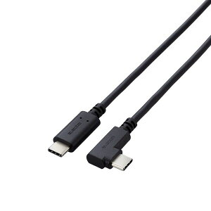 ELECOM GR U2C-CCLY10NBK USB TypeCP[u USB|C to C 1m L 炩 [d^f[^]p PD 60W 3A USB2D0 ubN U2CCCLY10NBK