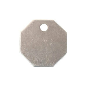 【即納在庫品】「直送」エスコ EA591HK-3 38.1mm アルミ八角 タグブランク 10枚 EA591HK3【キャンセル不可】