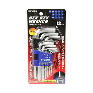 4977292209243 六角棒レンチセット ミリ ELHW13NL E-Value 藤原産業 インチ13種 六角レンチ 作業工具 ミリELHW13NL イーバリュー