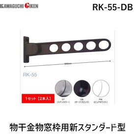 川口技研 RK-55-DB 物干金物窓枠用新スタンダード型 ダークブロンズ 2本入 RK55DB ホスクリーン 窓壁用 新スタンダードタイプ RK-55型 0004-00622