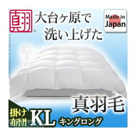 【個数：1個】 90400050 直送 代引不可・他メーカー同梱不可 スペイン産ホワイトダック 成熟羽毛寝具シリーズ 〔真羽毛〕 掛け布団 キング ロングサイズ