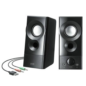 (LINE�N�[�|���L)�T�����T�v���C MM-SPL20UBK USB�d���X�s�[�J�[ ���p�ő�o��6W MMSPL20UBK