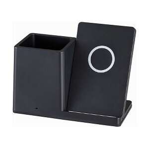 【個数:1個】C6040520 直送 代引不可・他メーカー同梱不可 ペンホルダー付ワイヤレス充電器