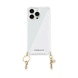 �y���F1�zPN25603I15PM ���� ����s�E�����[�J�[�����s�� PHONECKLACE �t�H���l�b�N���X �`�F�[���V�����_�[�X�g���b�v�t���N���A�P�[�X for iPhone 15 Pro Max �S�[���h
