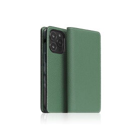 【個数：1個】SD24317I14PGR 直送 代引不可・他メーカー同梱不可 SLG Design Hybrid Grain Leather Diary Case for iPhone 14 Pro Sea Green 手帳型