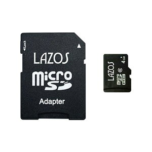 yF1zL-B4MSD6X20  sE[J[s 20Zbg Lazos microSDHC[J[h 4GB CLASS6 pbP[W LB4MSD6X20