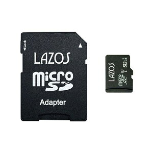 L-B512MSD10-U3X20  sE[J[s 20Zbg Lazos microSDXC[J[h 512GB UHS|I U3 CLASS10 pbP[W LB512MSD10U3X20