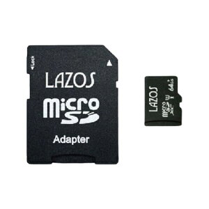 y11/10IIōő100|CgobNzyF1zL-B64MSD10-U3X20  sE[J[s 20Zbg Lazos microSDXC[J[h 64GB UHS|I U3 CLASS10 pbP[W
