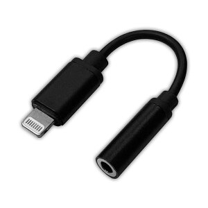【個数:1個】HD-LHAABKX5 直送 代引不可・他メーカー同梱不可 5個セット HIDISC Audio Adapter with Lightning 3.5mm ピンプラグオーディオアダプタ ブラック HDLHAABKX5
