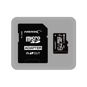 yF1zHDMCSDX64GCL10UIJP3X5  sE[J[s 5Zbg HIDISC microSDHCJ[h 64GB CLASS10 UHS|1Ή ] Read80 SDϊA_v^t