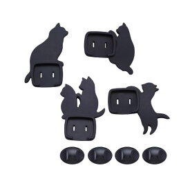 (LINEクーポン有)【個数：1個】811327 直送 代引不可・他メーカー同梱不可 旭電機化成 ねこのコンセントカバー 4個セット