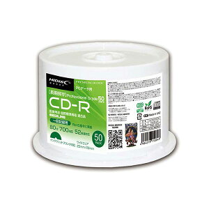 yF1zHDCR80GP50AR  sE[J[s HIDISC CD|R ۑf[^p 52{ 700MB zCgChv^u XshP[X 50